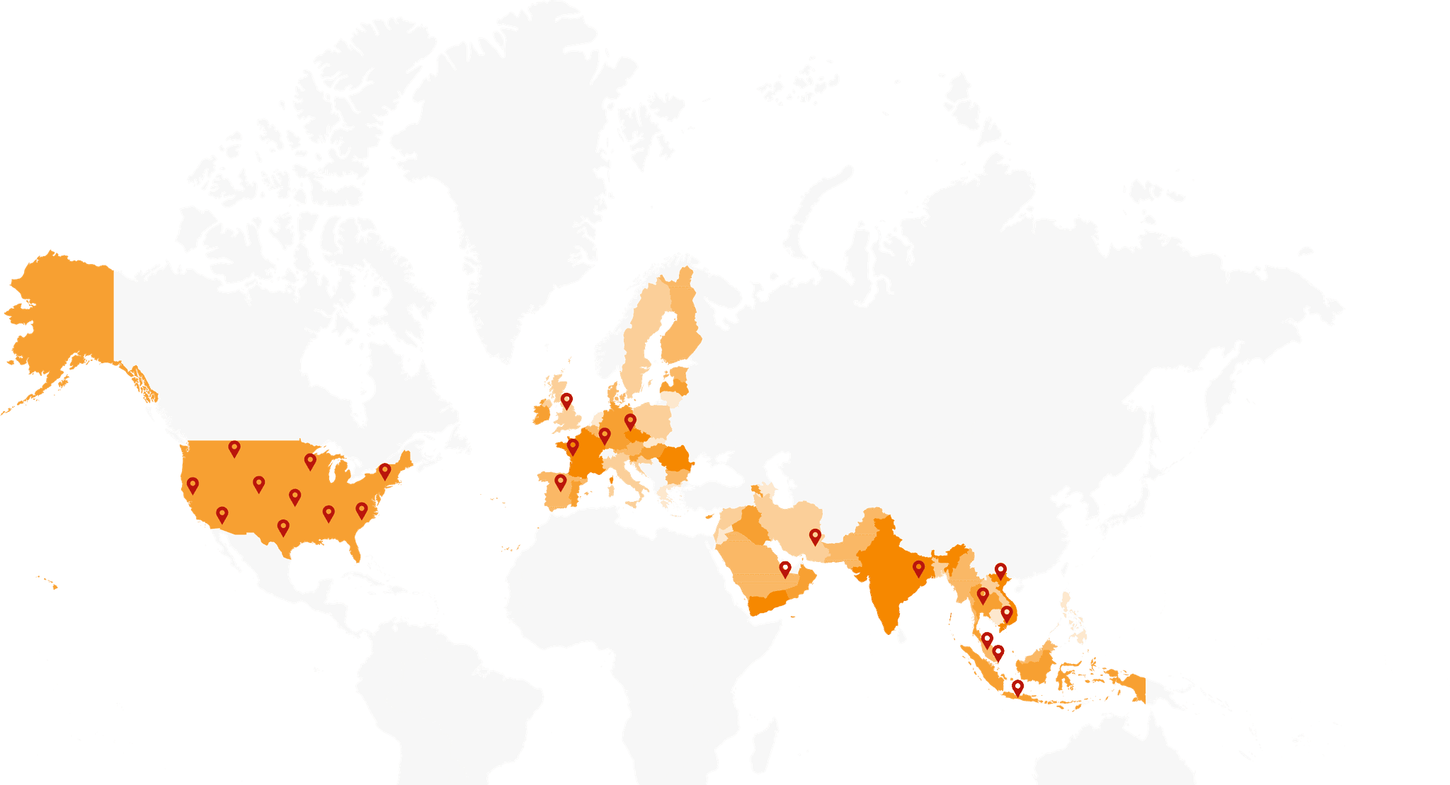 Amilo global network map